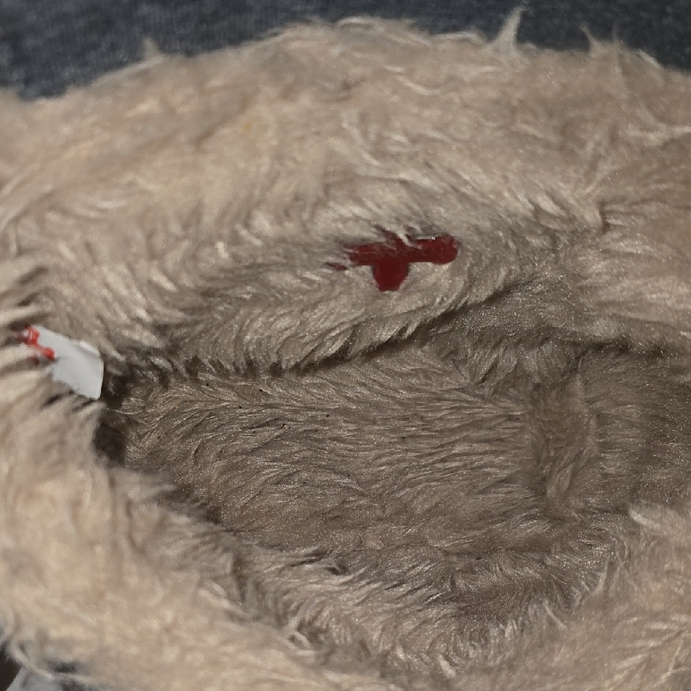 FuzzyNation Gray Crossbody Bag with Red Charm - Picture 7 of 8